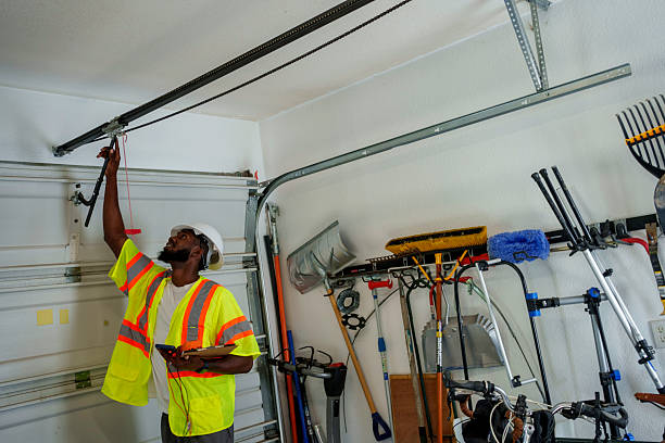 Professional Garage Door technician working in Deerfield, IL